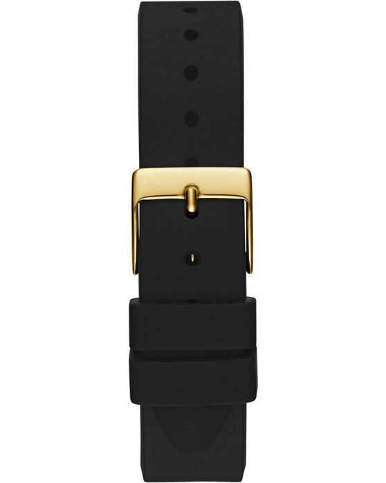 GUESS Starstruck Zircons Black Leather Strap