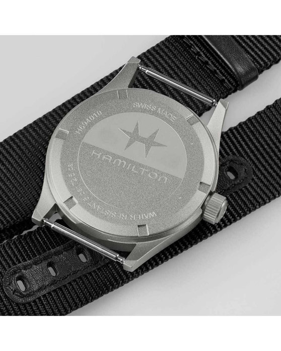 HAMILTON Khaki Field Quartz Black Fabric Strap