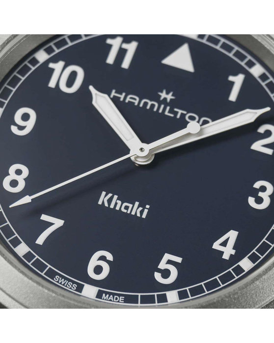 HAMILTON Khaki Field Quartz Blue Fabric Strap