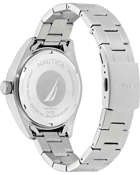 NAUTICA N83 Finn World Silver Stainless Steel Bracelet