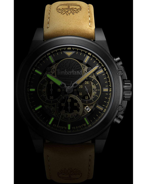 TIMBERLAND Fast Strike Chronograph Brown Leather Strap