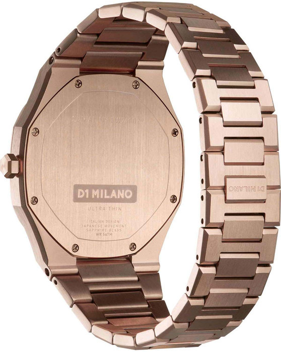 D1 MILANO Ultra Thin Rose Gold Stainless Steel Bracelet