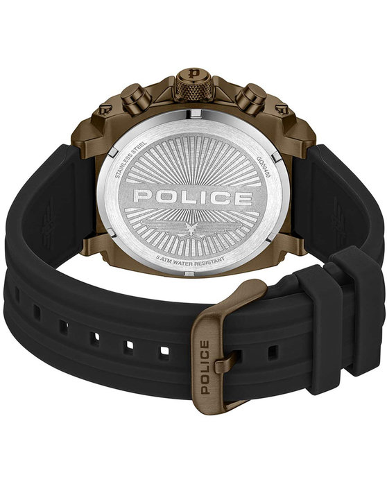 POLICE Norwood Black Silicone Strap