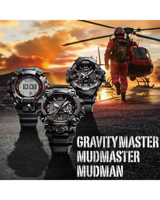 G-SHOCK Master of G Gravitymaster Tough Solar Dual Time Chronograph Black Bio-based Resin Strap