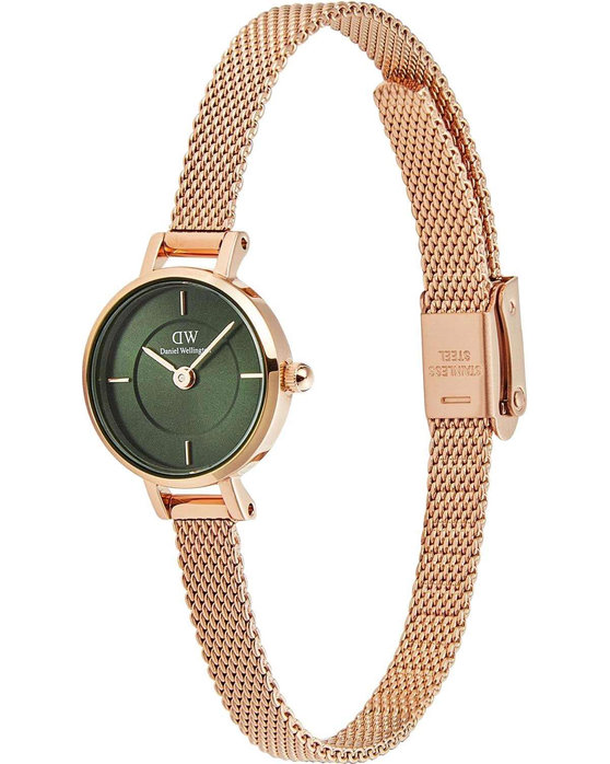 DANIEL WELLINGTON Petite Mini Emerald Melrose Rose Gold Stainless Steel Bracelet 19 mm