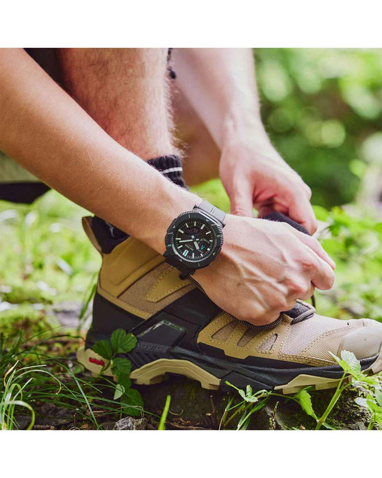 CASIO Protrek Solar Dual Time Chronograph Black Biosourced Strap