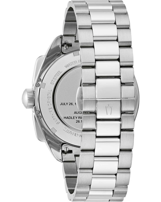 BULOVA Lunar Pilot Chronograph Silver Stainless Steel Bracelet Gift Set