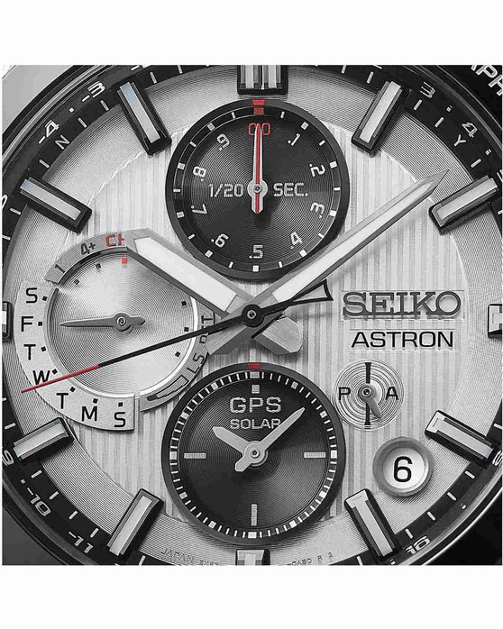 SEIKO Astron 'Silvery Night' 5X GPS Solar 2024 Dual Time Chronograph