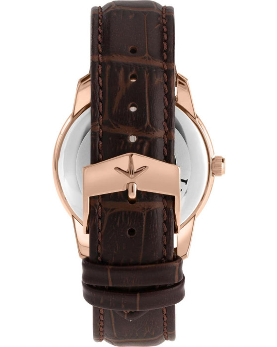 LUCIEN ROCHAT Iconic Brown Leather Strap