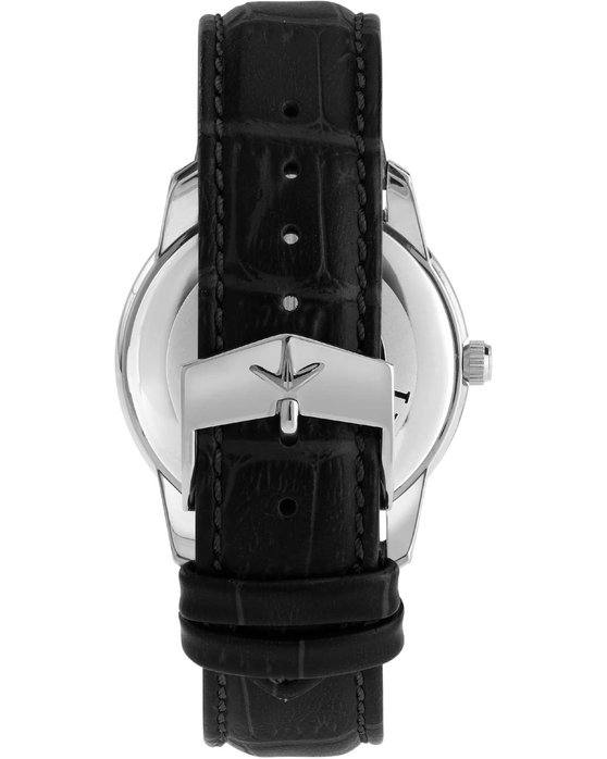 LUCIEN ROCHAT Iconic Black Leather Strap