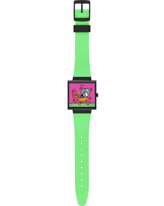 SWATCH Breaks Off Green Silicone Strap