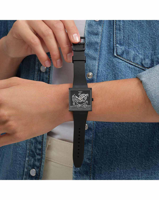 SWATCH Break Loose Black Biosourced Strap