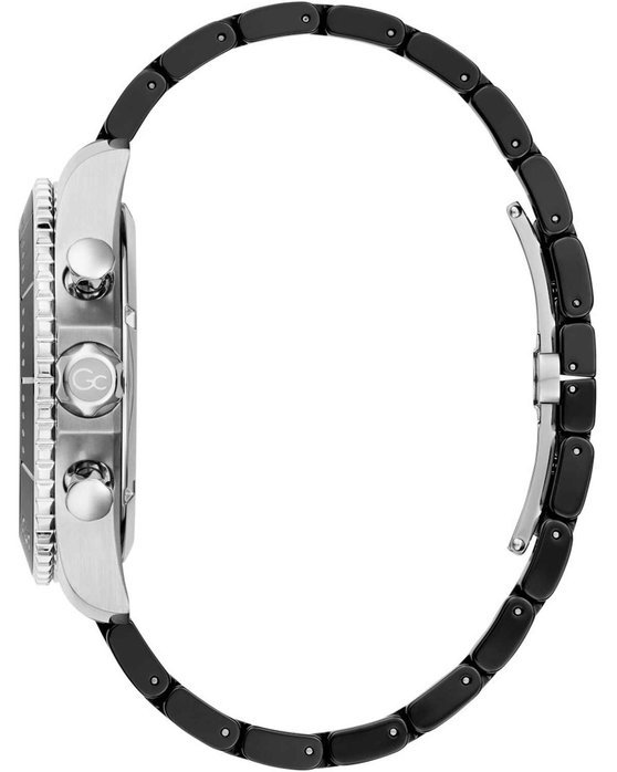 GUESS Collection Speedracer Chronograph Black Ceramic Bracelet