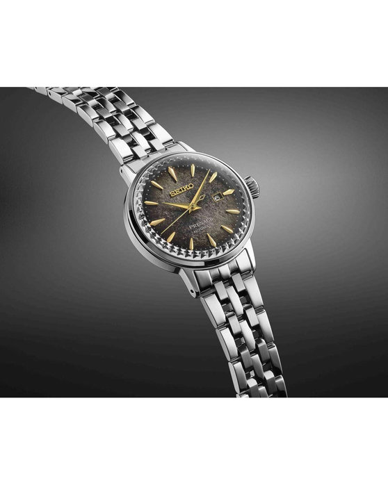 SEIKO Presage 'Star Bar' Cocktail Time Automatic Silver Stainless Steel Bracelet Limited Edition