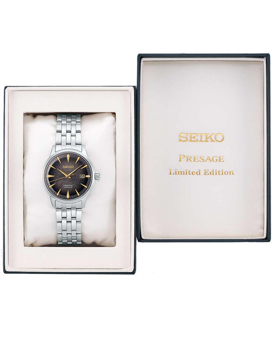 SEIKO Presage 'Star Bar' Cocktail Time Automatic Silver Stainless Steel Bracelet Limited Edition