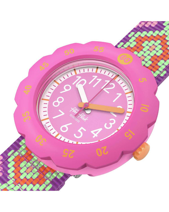 FLIK FLAK Loop In Pink Multicolor Plastic Strap