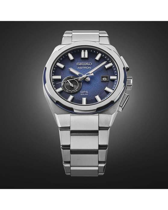 SEIKO Astron 'Earth' 3X GPS Solar Silver Titanium Bracelet