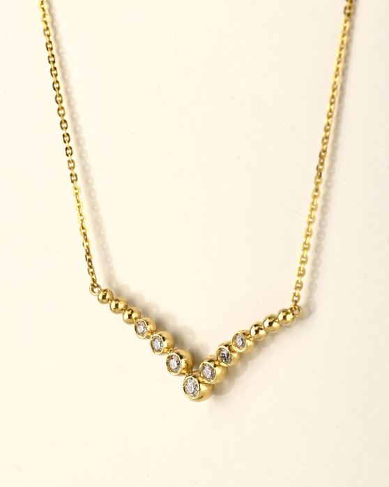 Νecklace 18ct Gold with Diamonds by SAVVIDIS