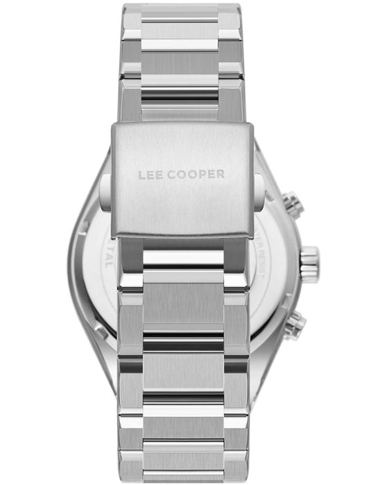 LEE COOPER Dual Time Silver Metallic Bracelet