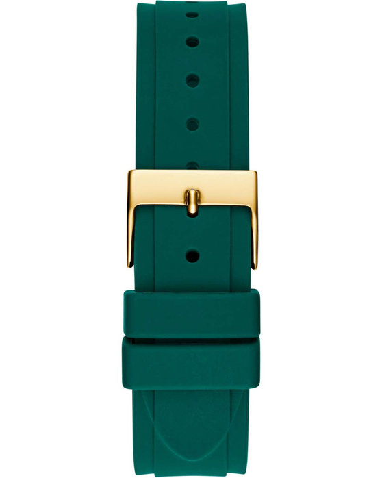 GUESS Envy Crystals Green Rubber Strap