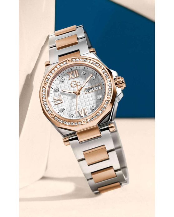 GUESS Collection Legacy Crystals Two Tone Stainless Steel Bracelet