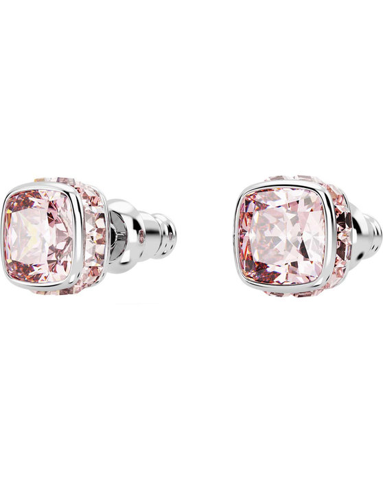 SWAROVSKI Pink Birthstone June stud earrings (square cut)