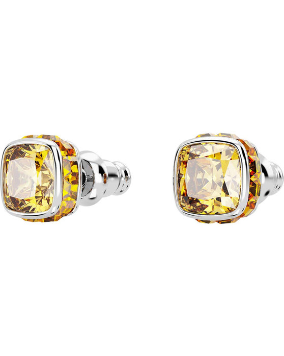 SWAROVSKI Yellow Birthstone November stud earrings (square cut)