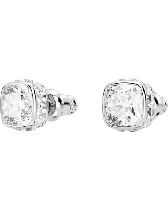 SWAROVSKI White Birthstone April stud earrings (square cut)