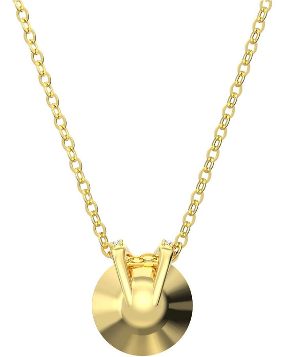 SWAROVSKI Gold Tone Bella V pendant (round cut)