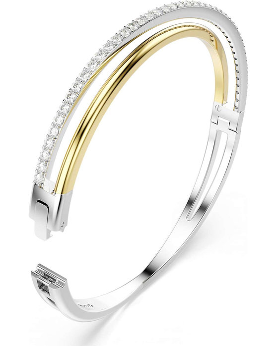 SWAROVSKI White Hyperbola bangle round cut (Large)