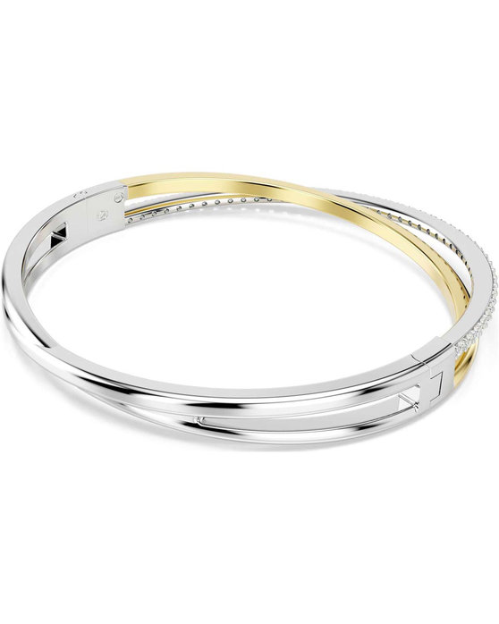 SWAROVSKI White Hyperbola bangle round cut (Large)