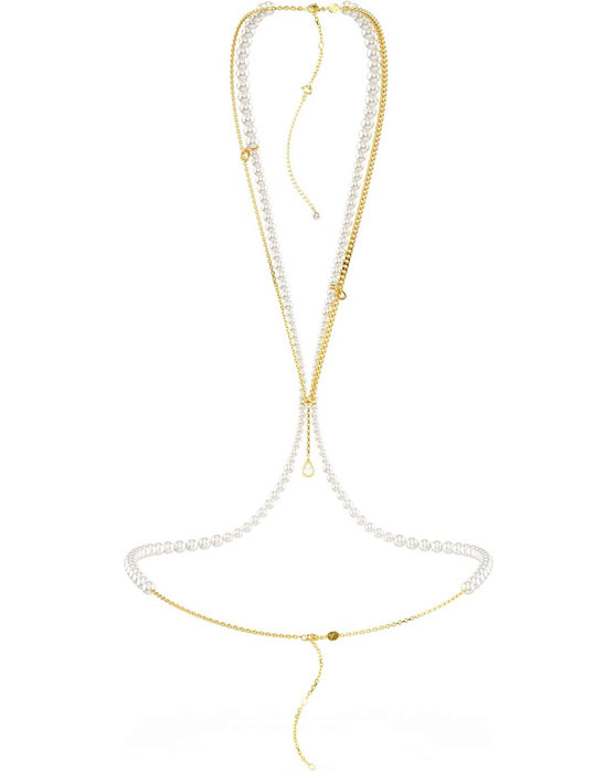 SWAROVSKI White Idyllia body chain Crystal Pearl