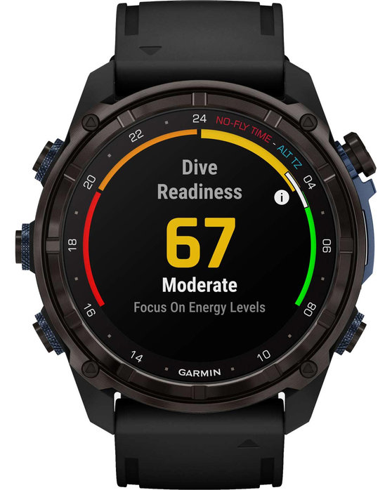 GARMIN Descent Mk3i Carbon Grey DLC Titanium with Black Silicone Band