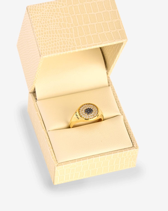 14K Gold Chevalier Ring by SAVVIDIS (No 52)