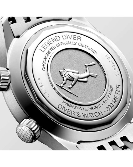 LONGINES Legend Diver COSC Automatic Silver Stainless Steel Bracelet