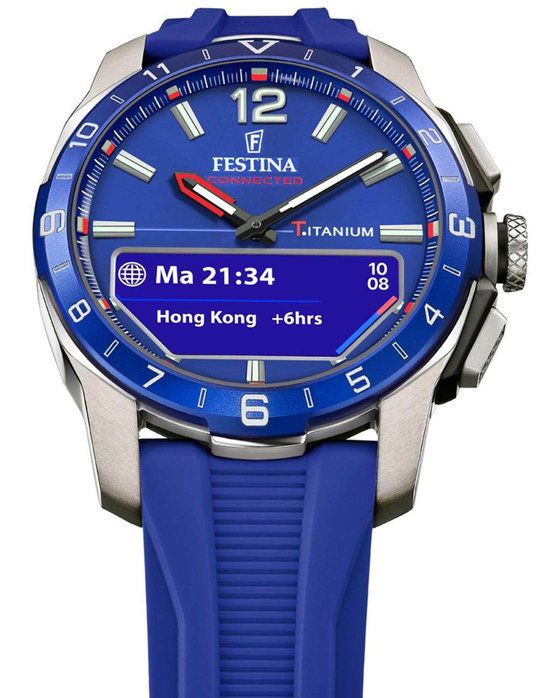 FESTINA Connected D Smartwatch Blue Rubber Strap