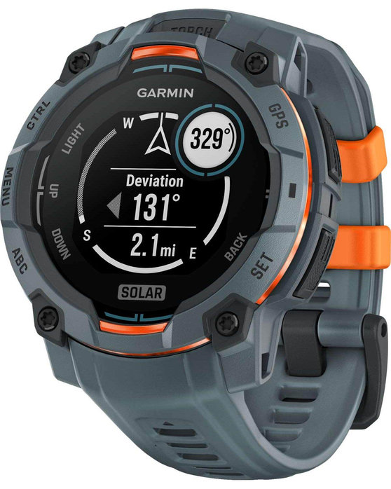 GARMIN Instinct 3 45mm Solar Twilight with Grey Silicone Band Limited Edition