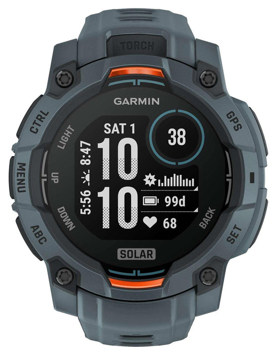 GARMIN Instinct 3 45mm Solar Twilight with Grey Silicone Band Limited Edition