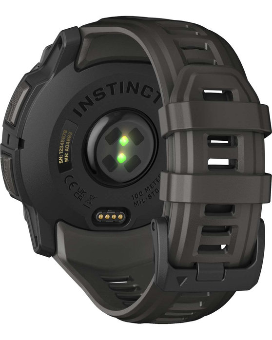 GARMIN Instinct 3 50mm AMOLED Black with Charcoal Silicone Band