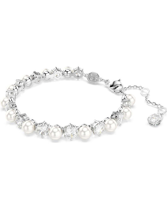 SWAROVSKI White Matrix Tennis Bracelet Crystal Pearl (round cut)