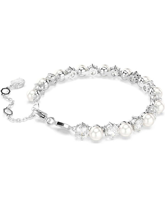 SWAROVSKI White Matrix Tennis Bracelet Crystal Pearl (round cut)