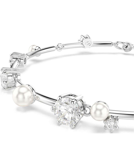 SWAROVSKI White Constella Tennis Bracelet Crystal Pearl (round cuts)