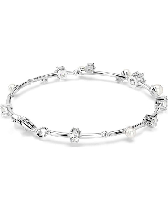 SWAROVSKI White Constella Tennis Bracelet Crystal Pearl (round cuts)