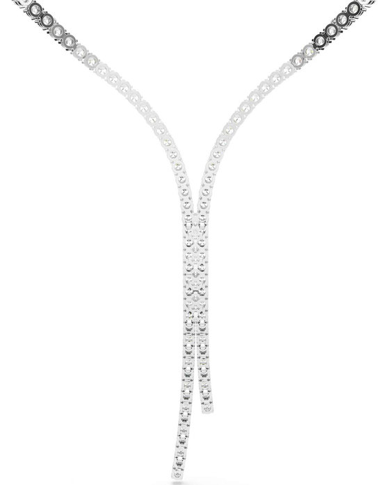 SWAROVSKI White Matrix Y Necklace (round cut)