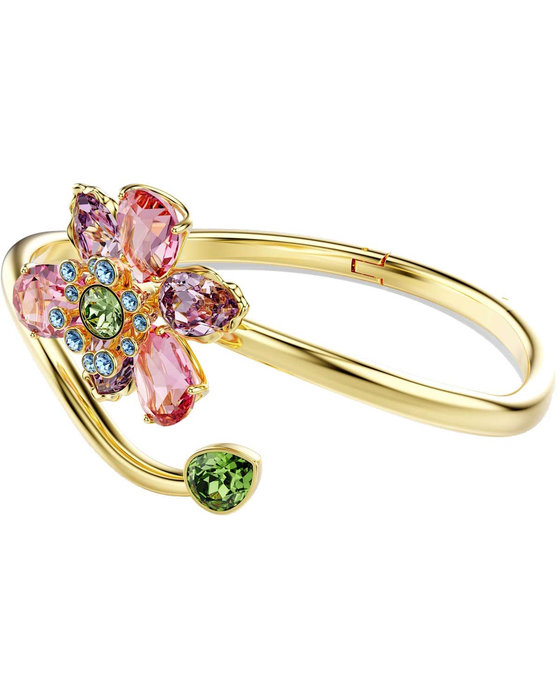 SWAROVSKI Multicolored Idyllia Bangle Flower mixed cuts (Medium)