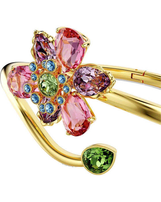 SWAROVSKI Multicolored Idyllia Bangle Flower mixed cuts (Medium)