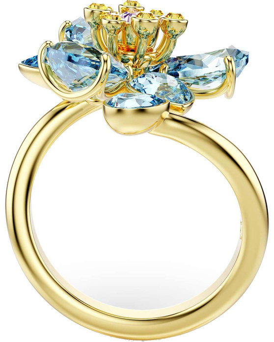 SWAROVSKI Blue Idyllia Open Ring Flower mixed cuts (No 55)