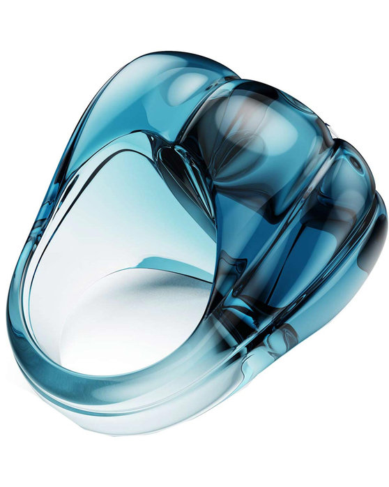 SWAROVSKI Blue Dulcis Cocktail Ring Heart (heart cut) (No 55)