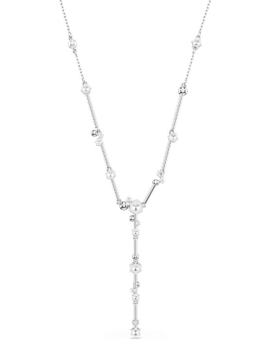 SWAROVSKI White Constella Y Necklace Crystal Pearl (round cuts)