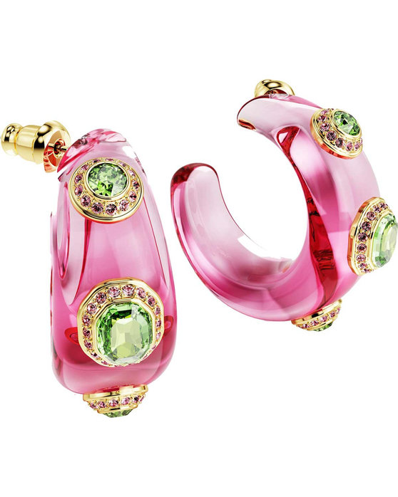 SWAROVSKI Multicolored Dulcis Hoop Earrings (mixed cuts)